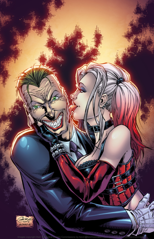 Joker and Harley Color Print - Kevin Conrad